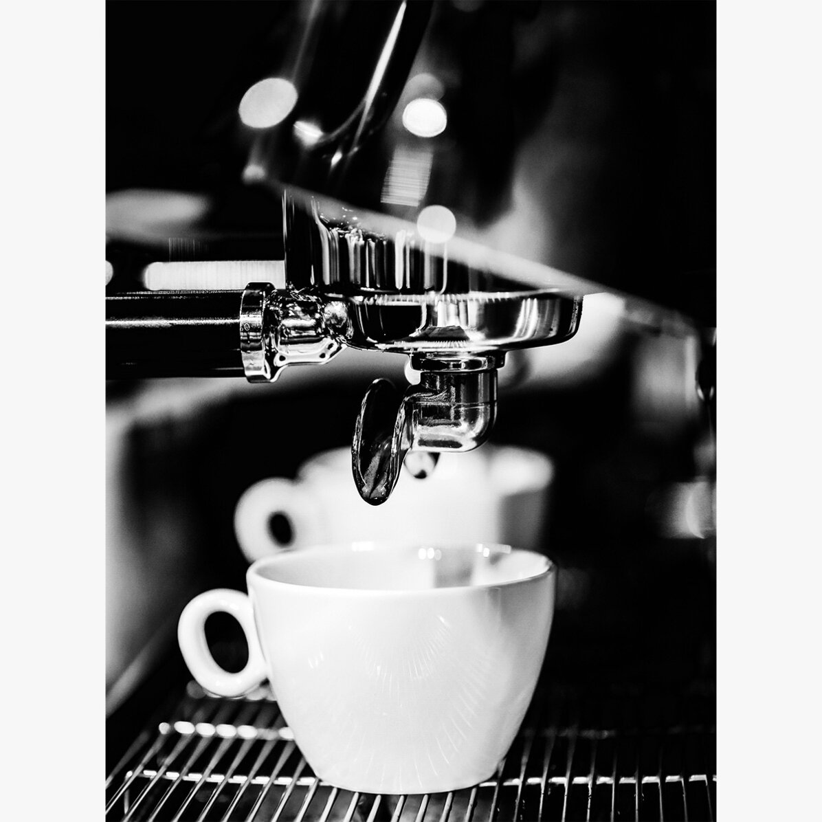 Póster «Black and white coffee time»