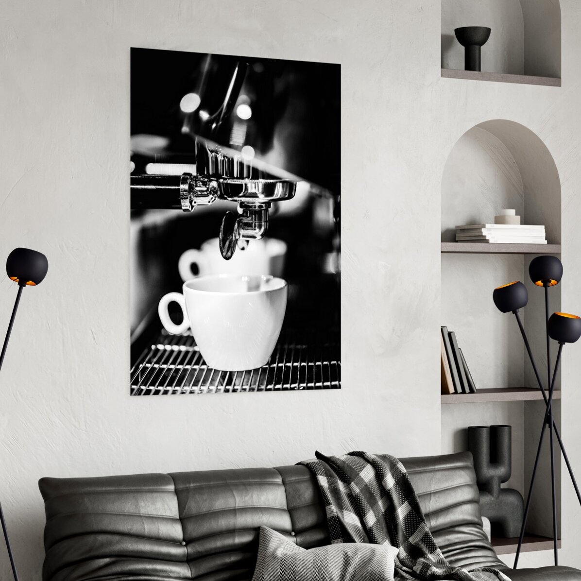 Póster «Black and white coffee time»