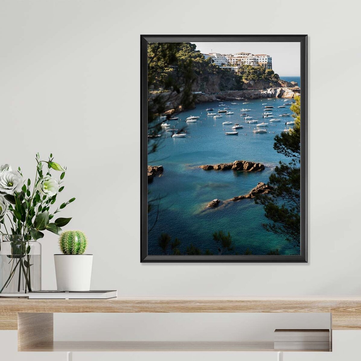 Póster de golf con barcos