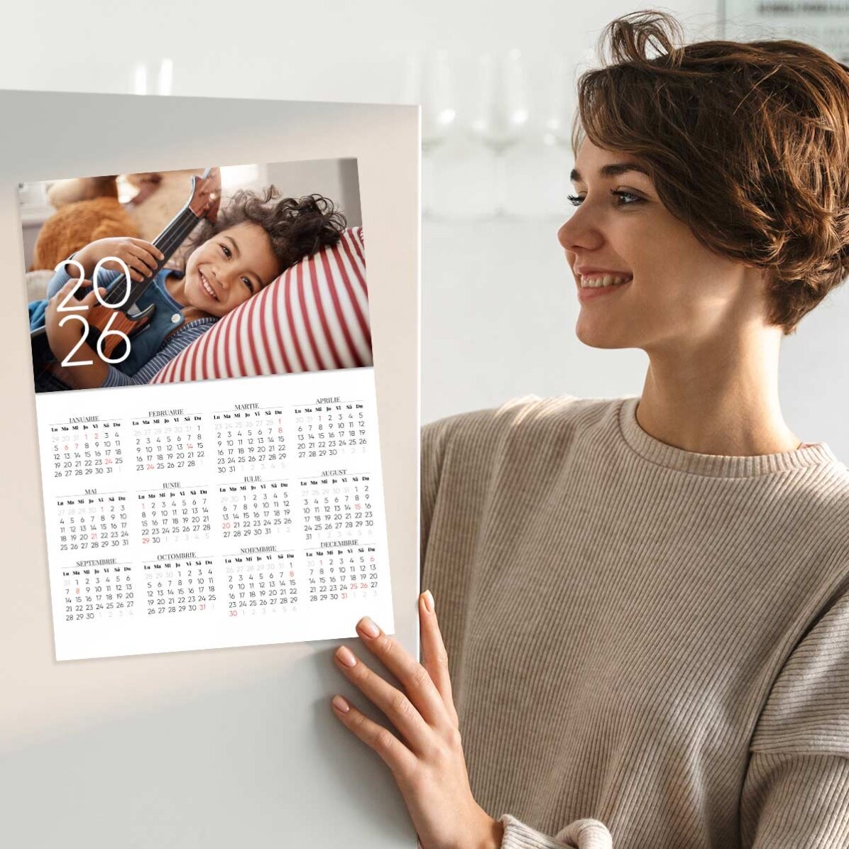 Póster calendario personalizado con una foto