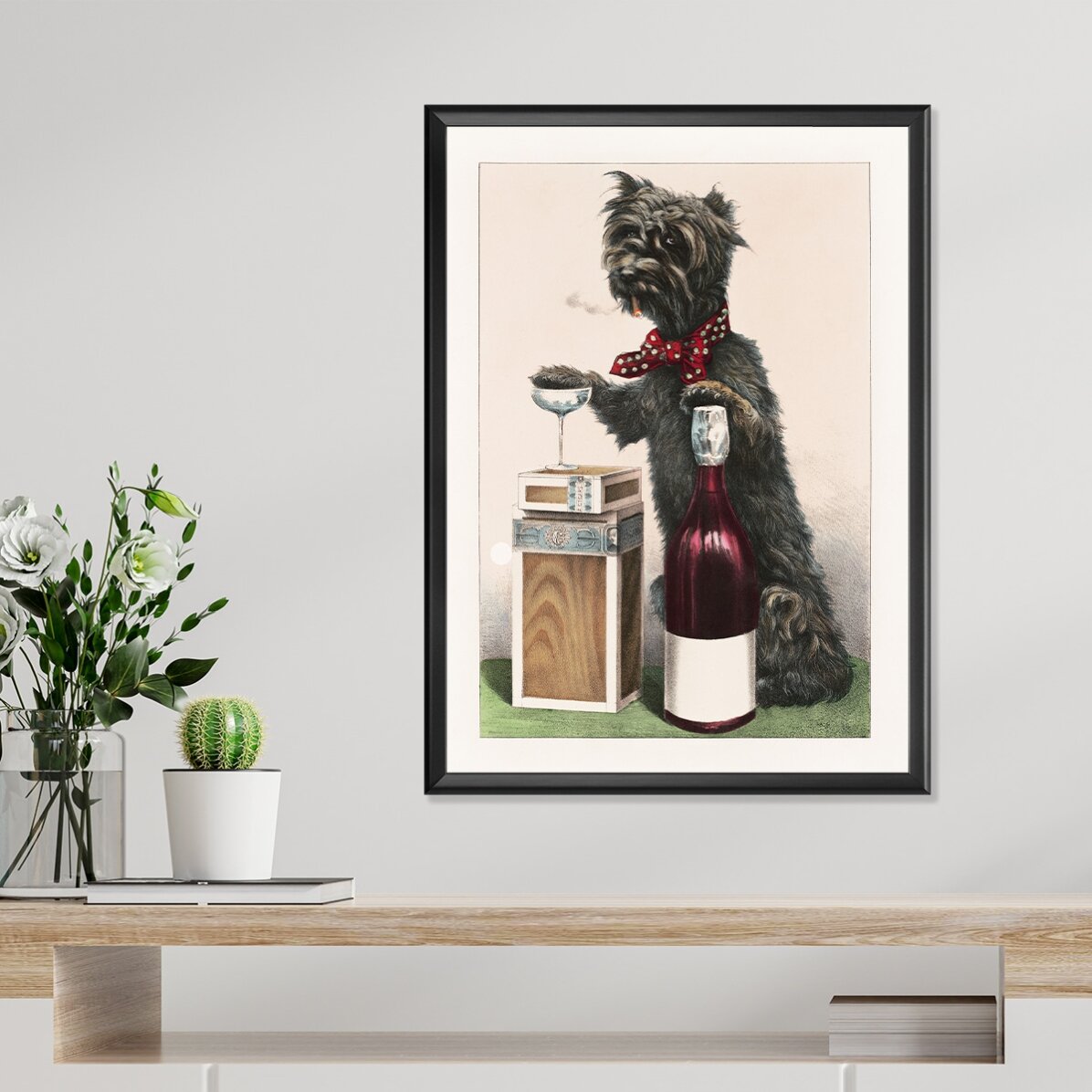 Póster de un perrito alegre