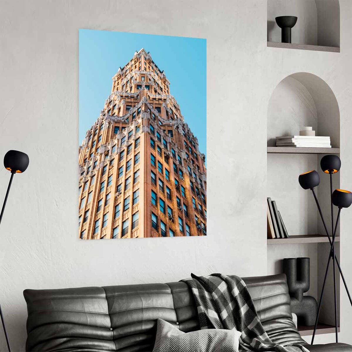 Póster de un edificio de Nueva York