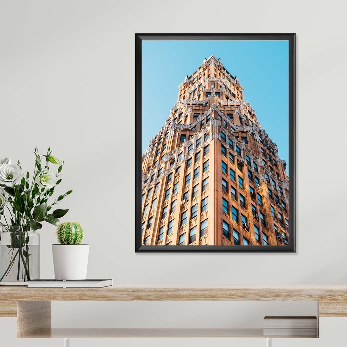 Póster de un edificio de Nueva York