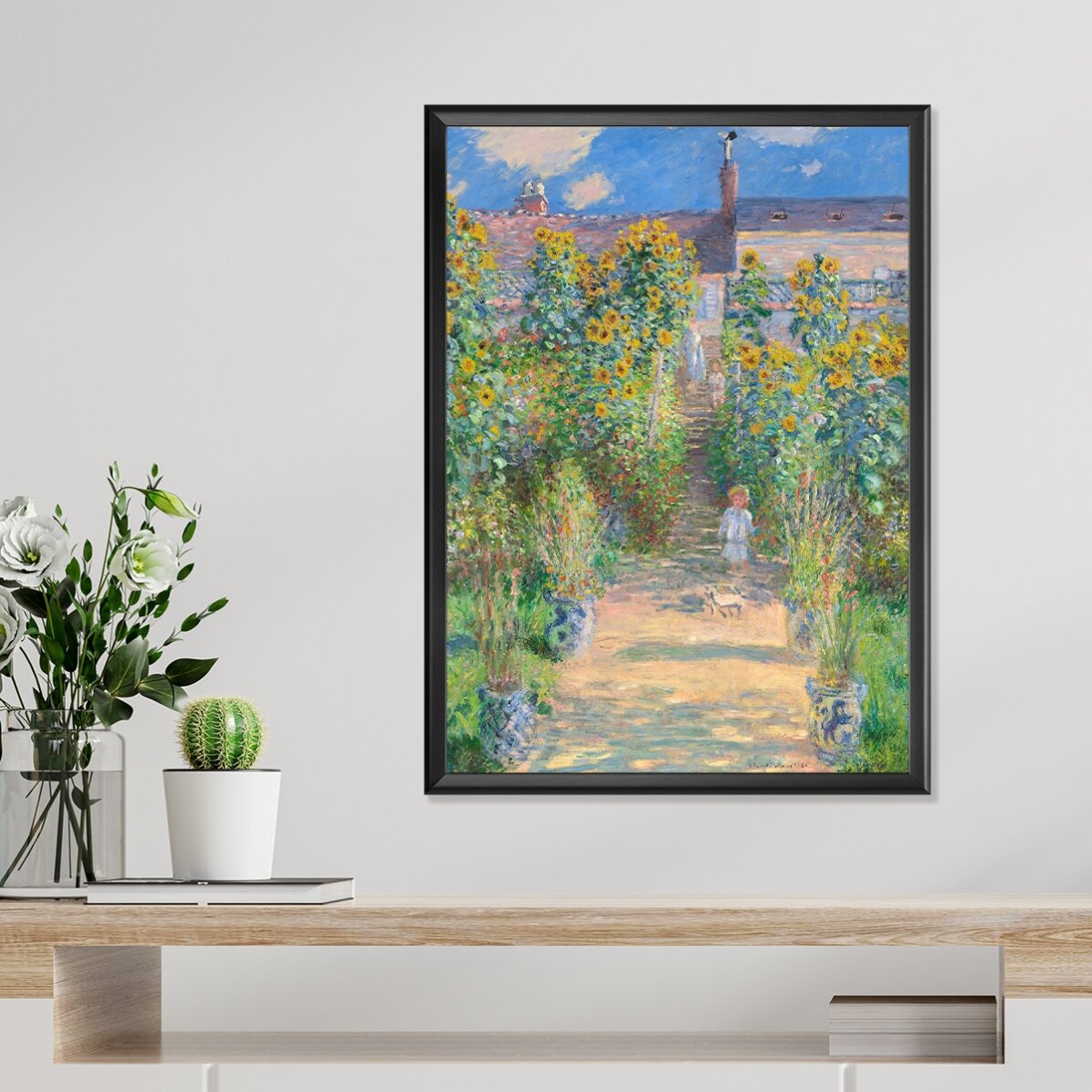 Póster de Claude Monet, «El jardín del artista», 1881