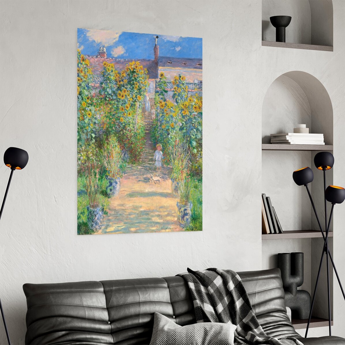 Póster de Claude Monet, «El jardín del artista», 1881