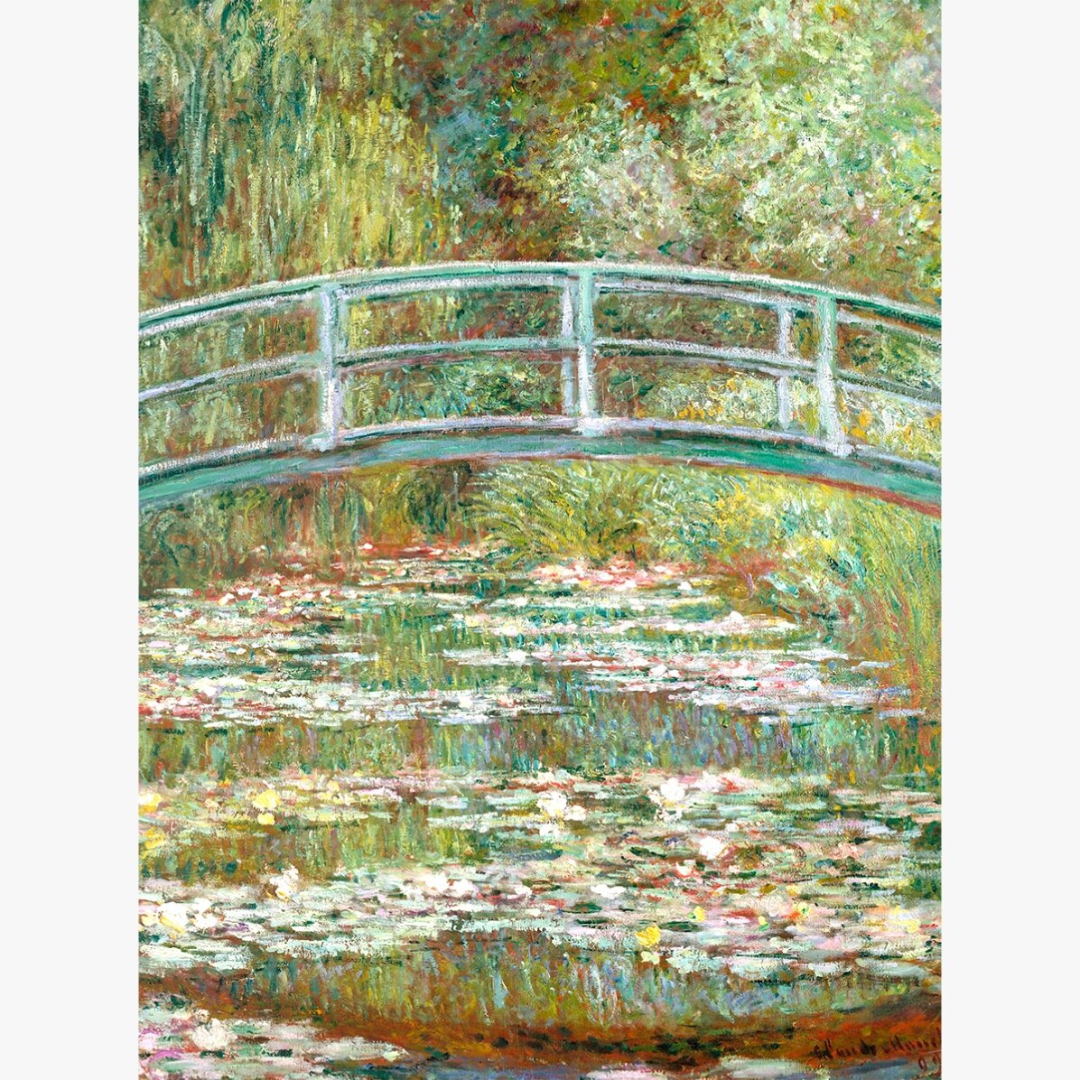 Lámina de Claude Monet, «El puente sobre un estanque con nenúfares», 1899