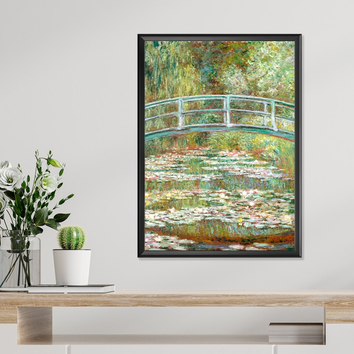 Lámina de Claude Monet, «El puente sobre un estanque con nenúfares», 1899