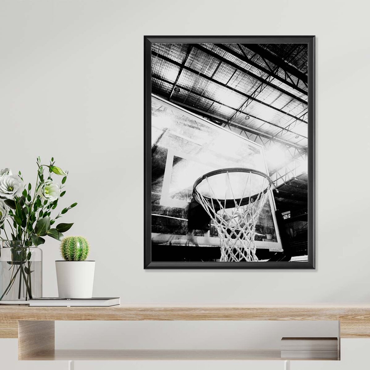 Póster de una canasta de baloncesto
