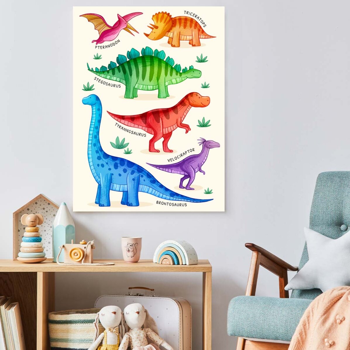 Póster de dinosaurios