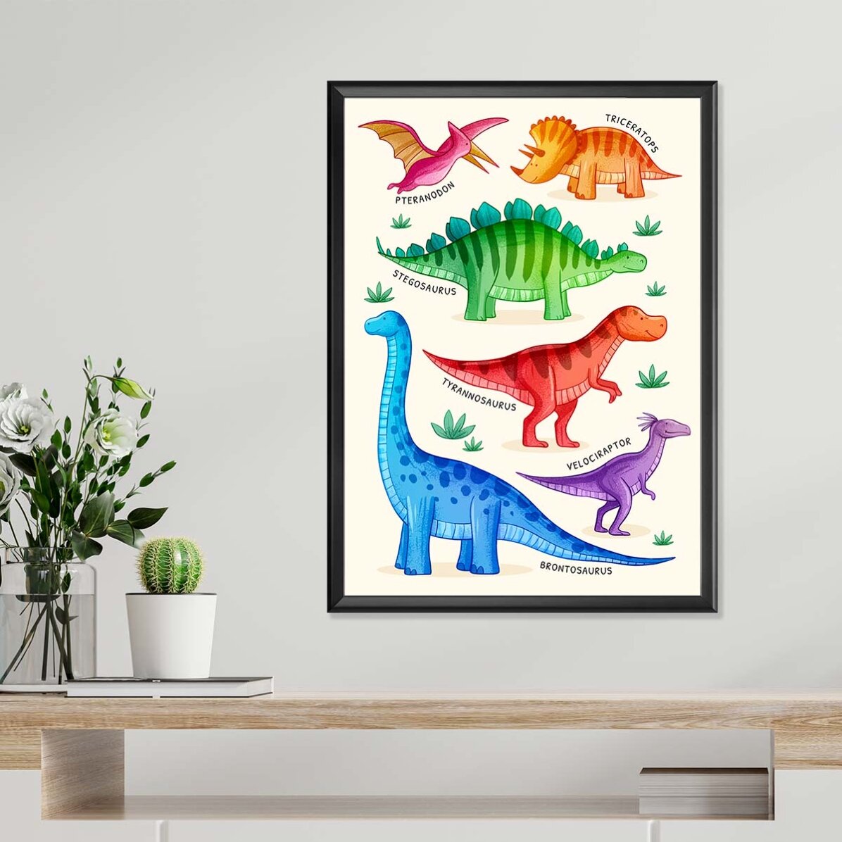 Póster de dinosaurios