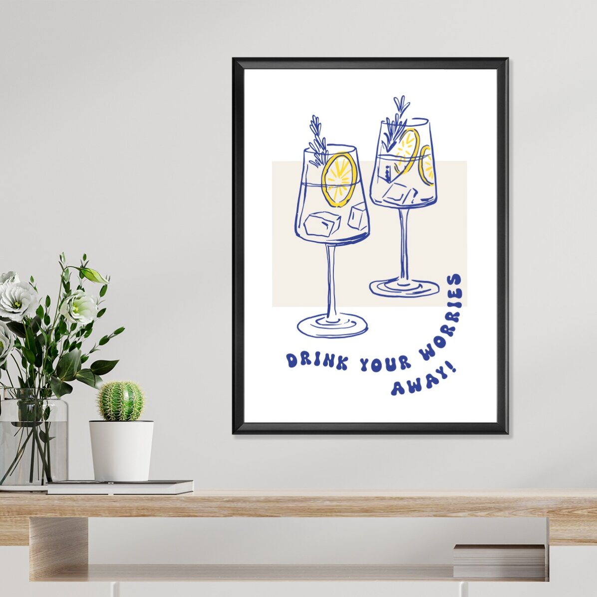 Cartel «Drink away»
