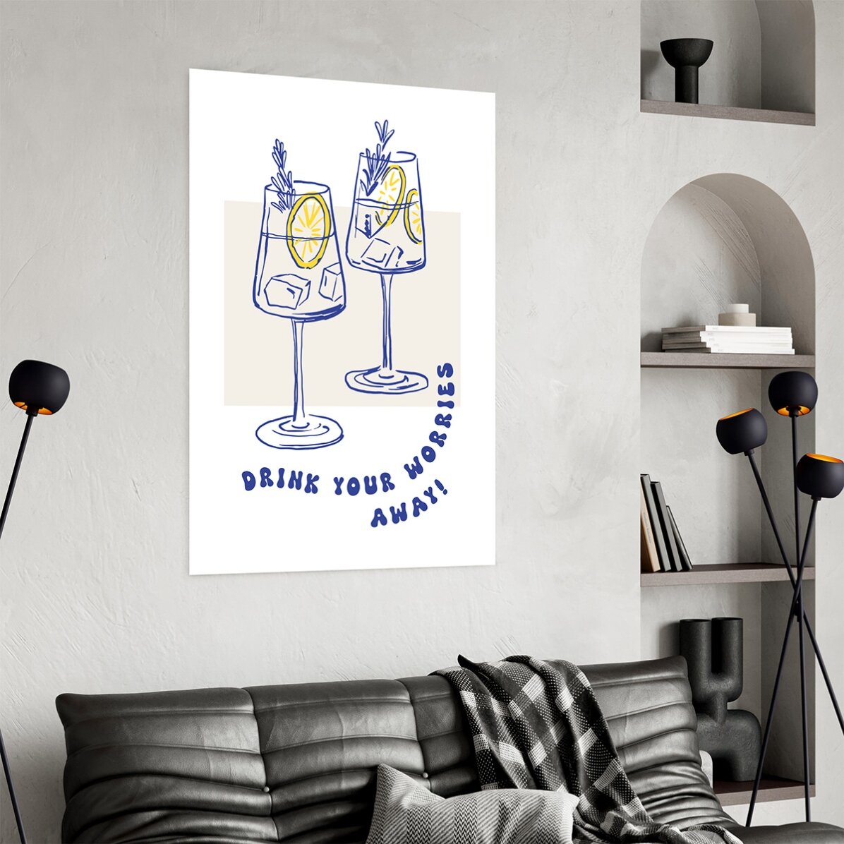 Cartel «Drink away»