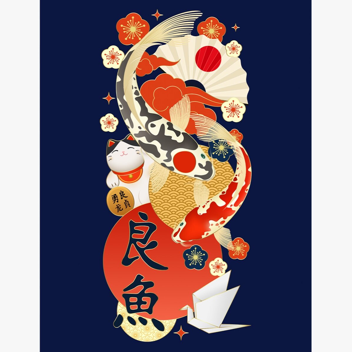 Póster «Elementos japoneses»