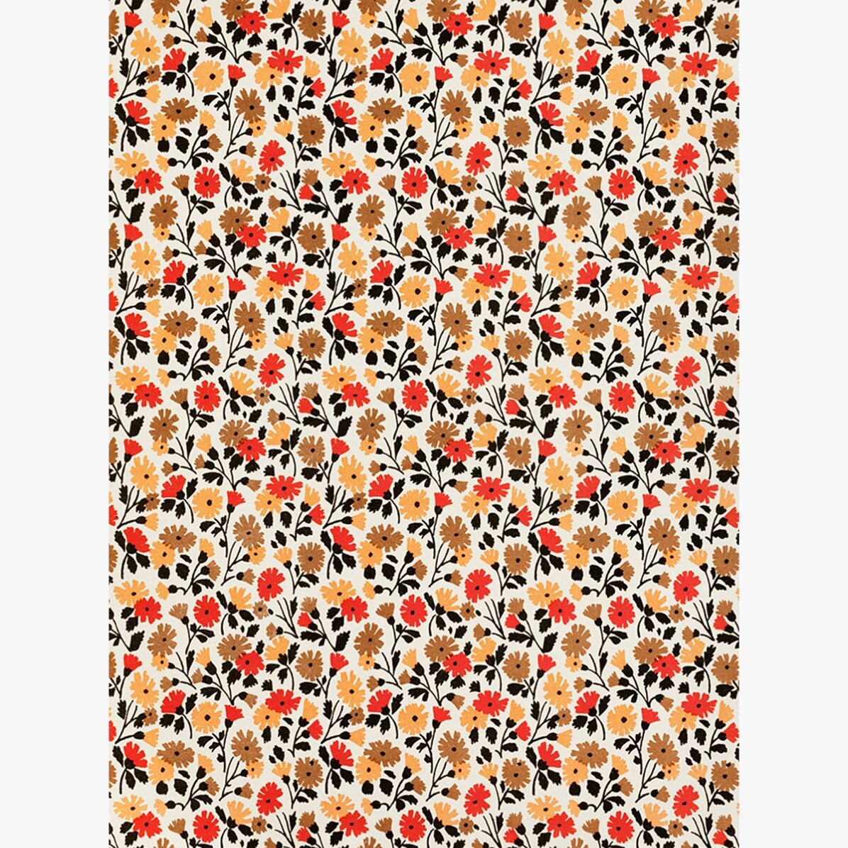 Póster de flores rojas y amarillas