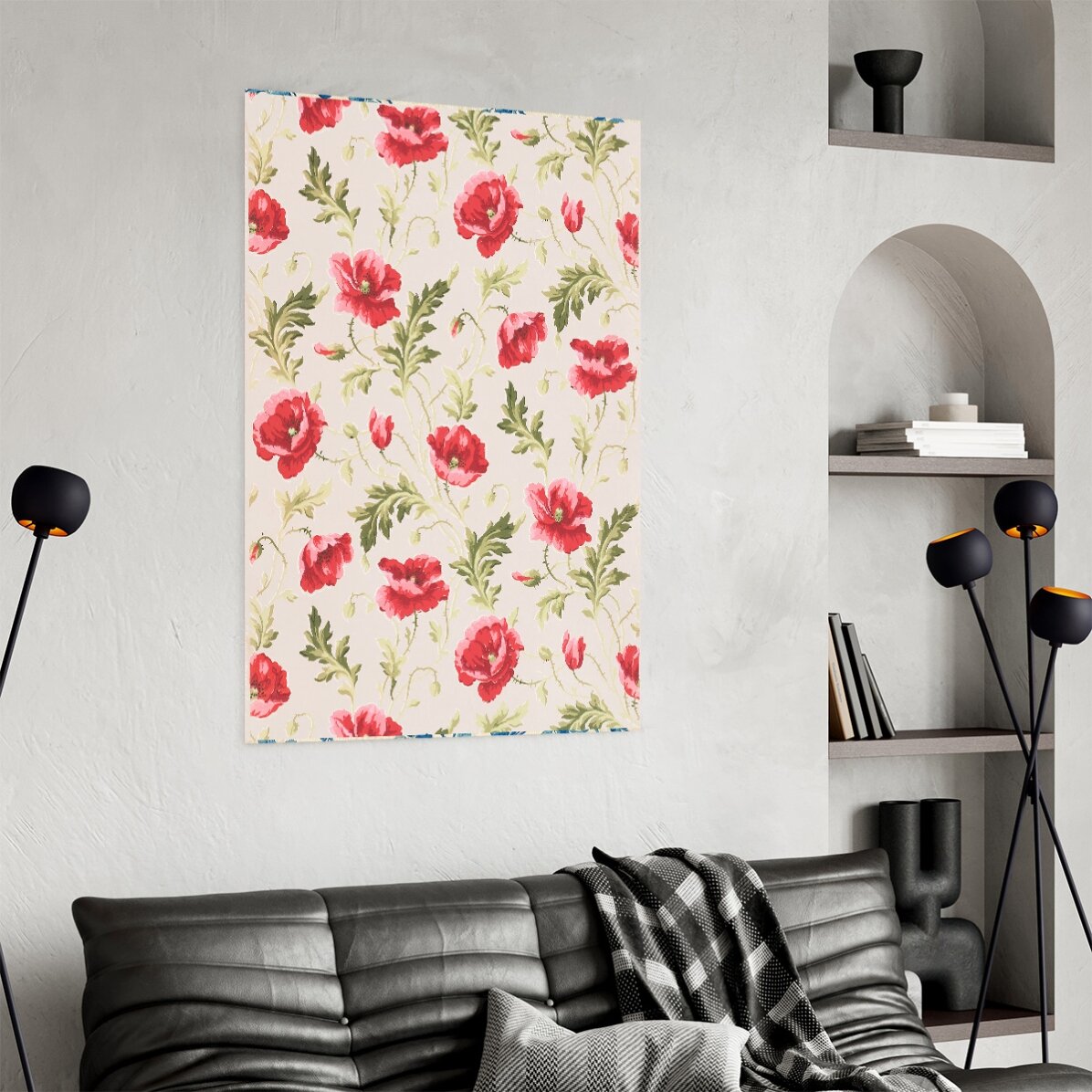 Póster de flores rosas