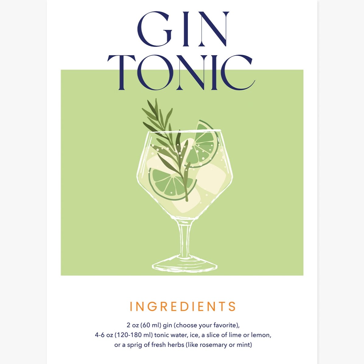 Cartel de Gin Tonic