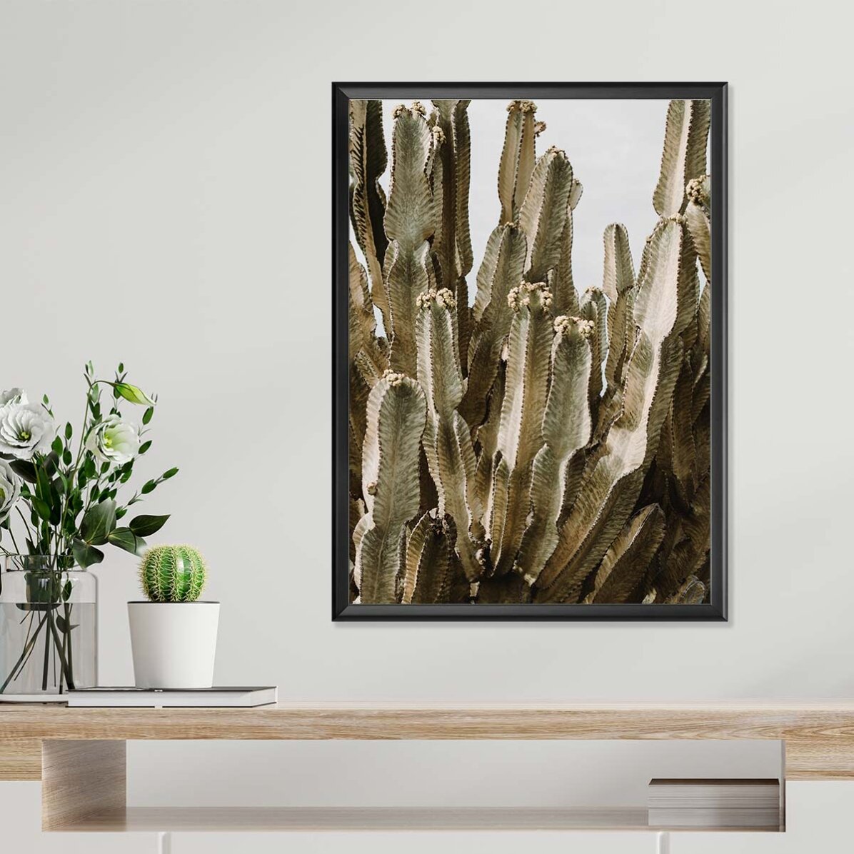 Póster de un cactus verde