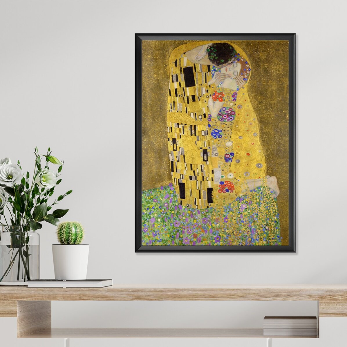 Póster de Gustav Klimt, «El beso», 1908
