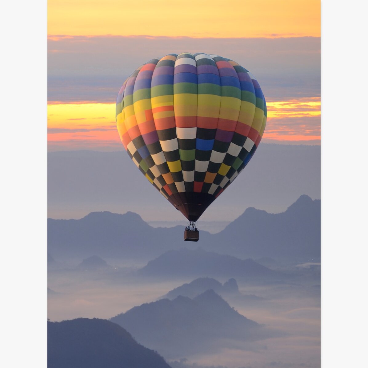 Póster de un globo aerostático