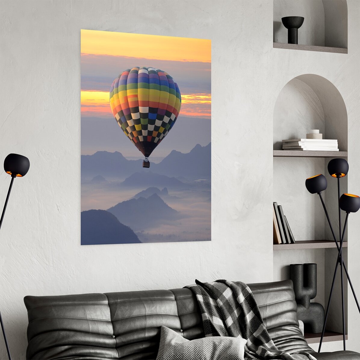 Póster de un globo aerostático