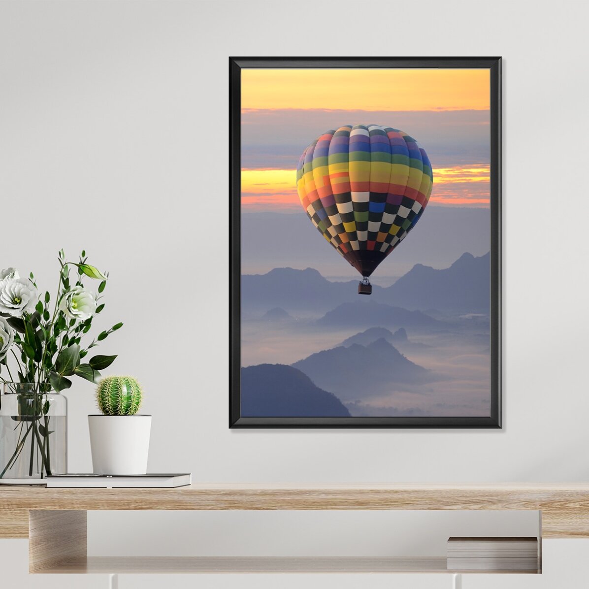 Póster de un globo aerostático