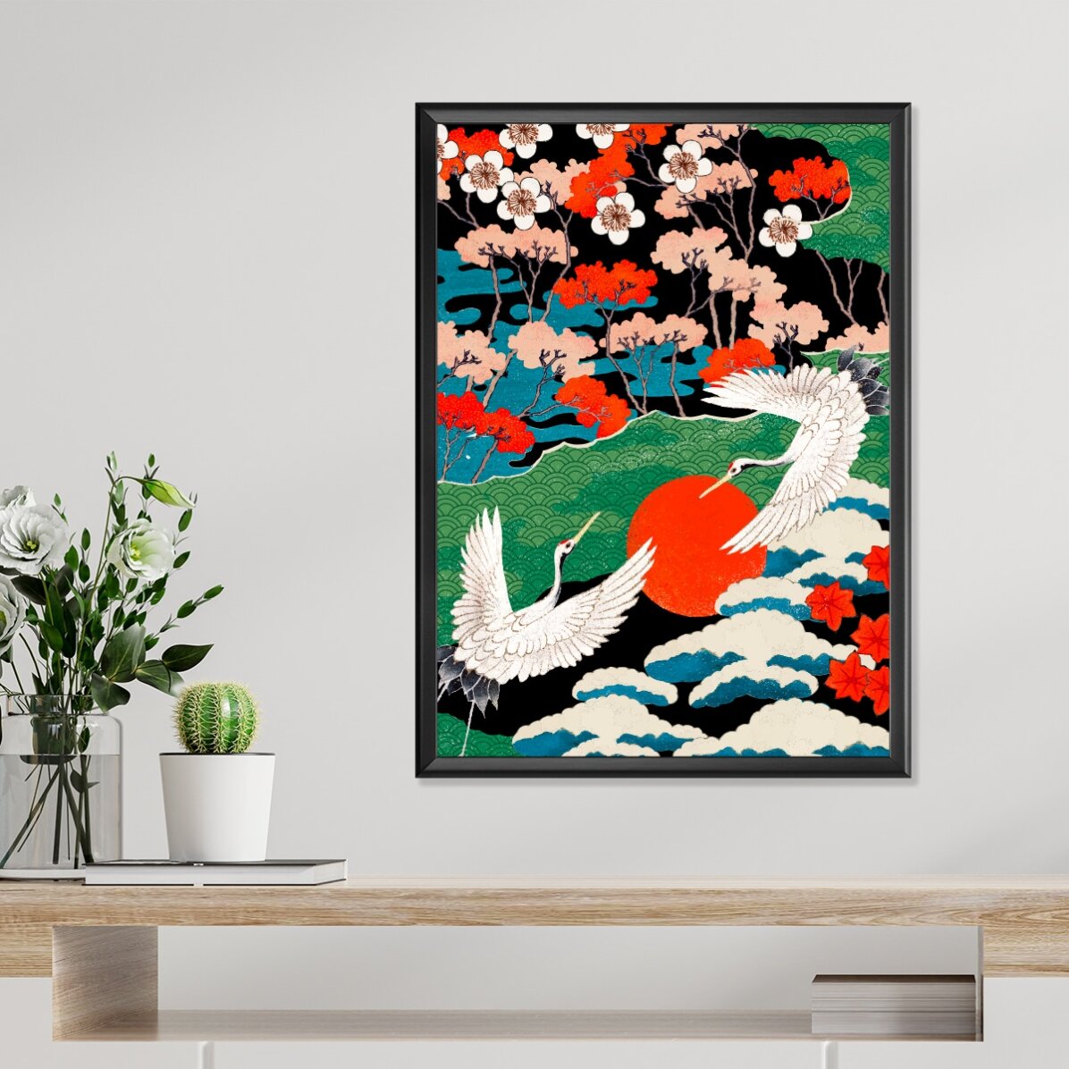 Póster con ilustración japonesa