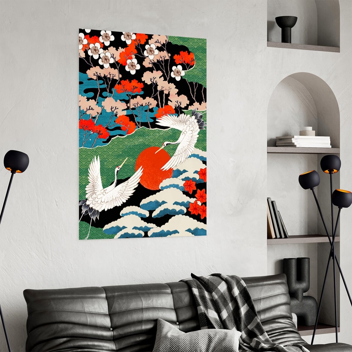 Póster con ilustración japonesa