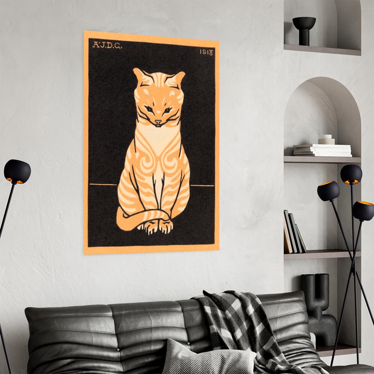 Cartel de Julie de Graag, «Sitting cat», 1918