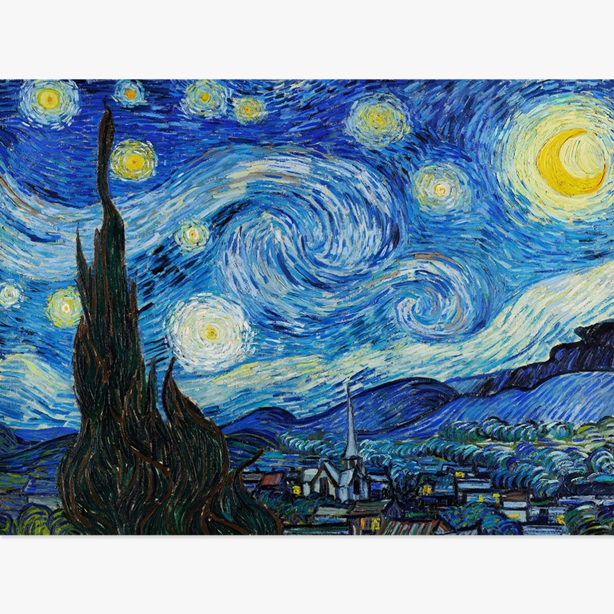 Póster apaisado - Vincent Van Gogh - Noche estrellada, 1889
