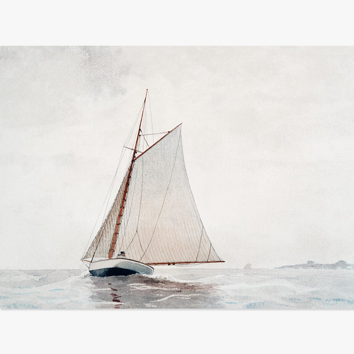 Póster apaisado - Winslow Homer - Zarpando desde Gloucester, 1880