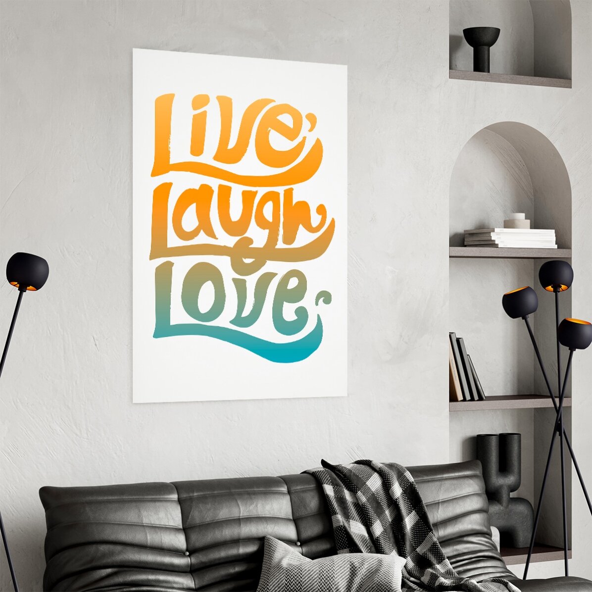 Cartel «Vive, ríe, ama»