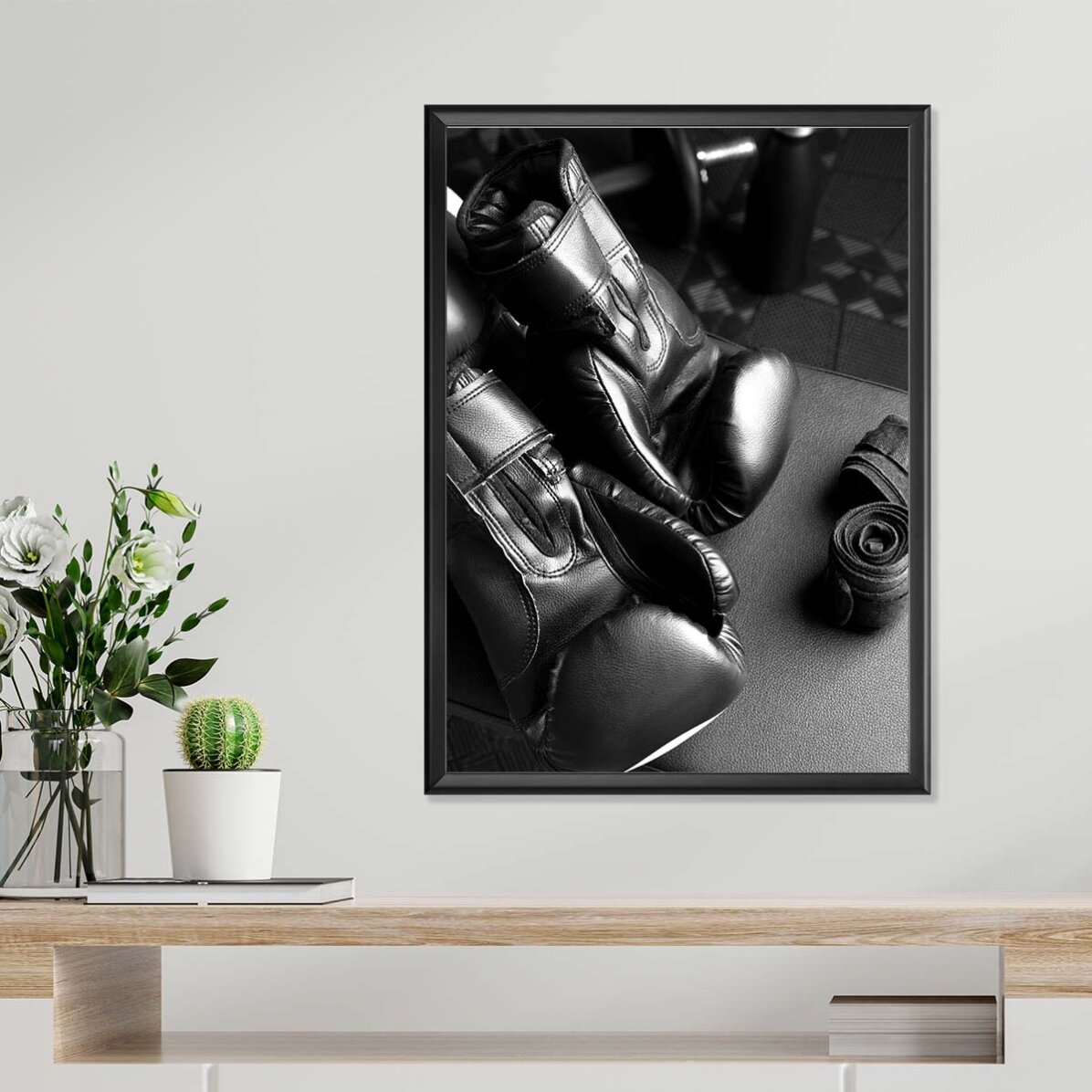 Póster de guantes de boxeo