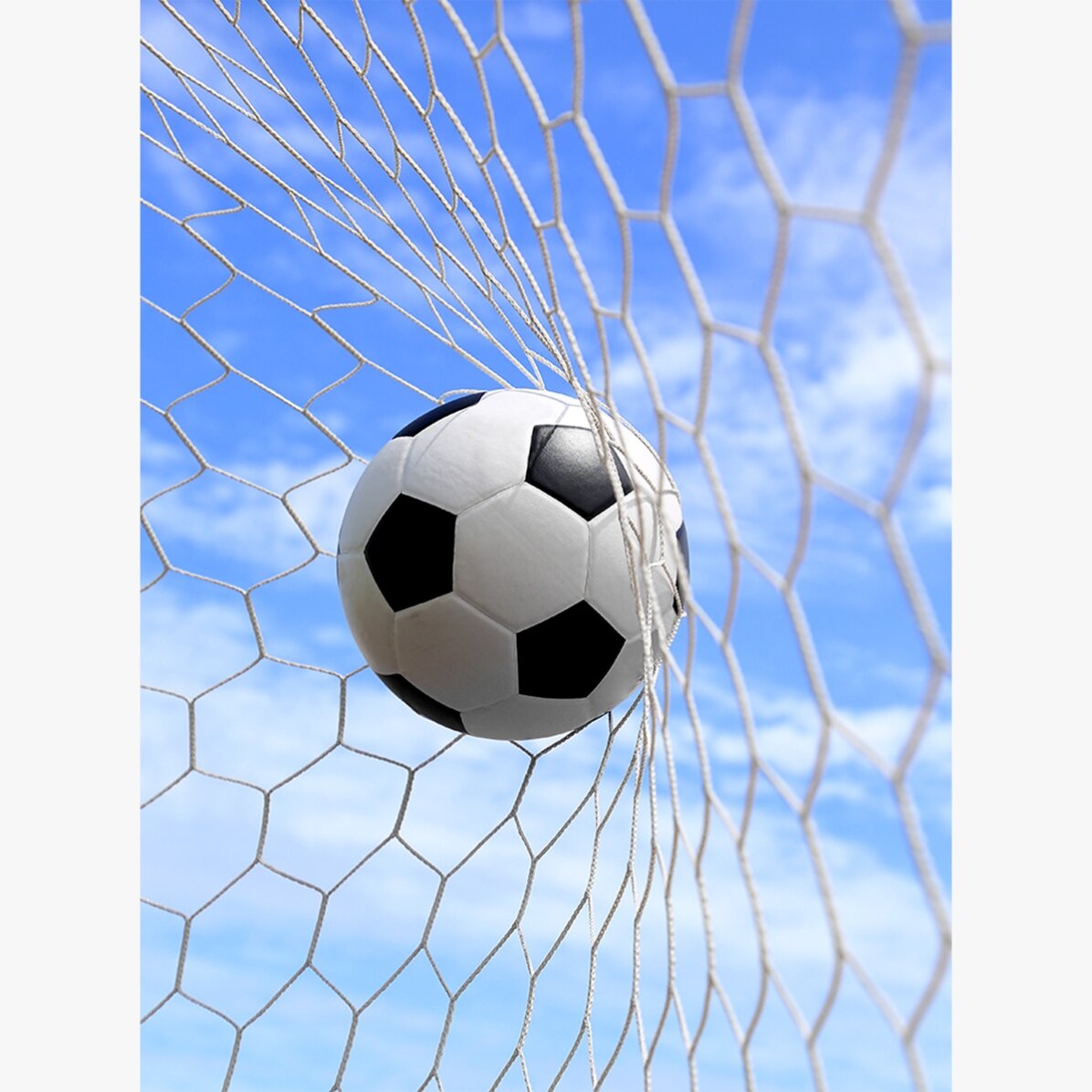 Póster: «El balón en la portería de fútbol»