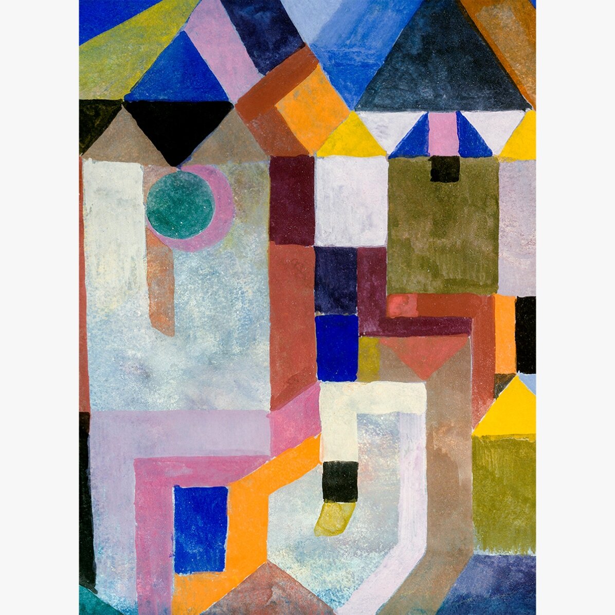 Cartel de Paul Klee, «Colorful Architecture», 1917