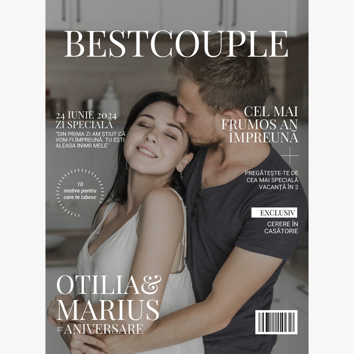 Póster personalizado con foto y texto - Portada de revista