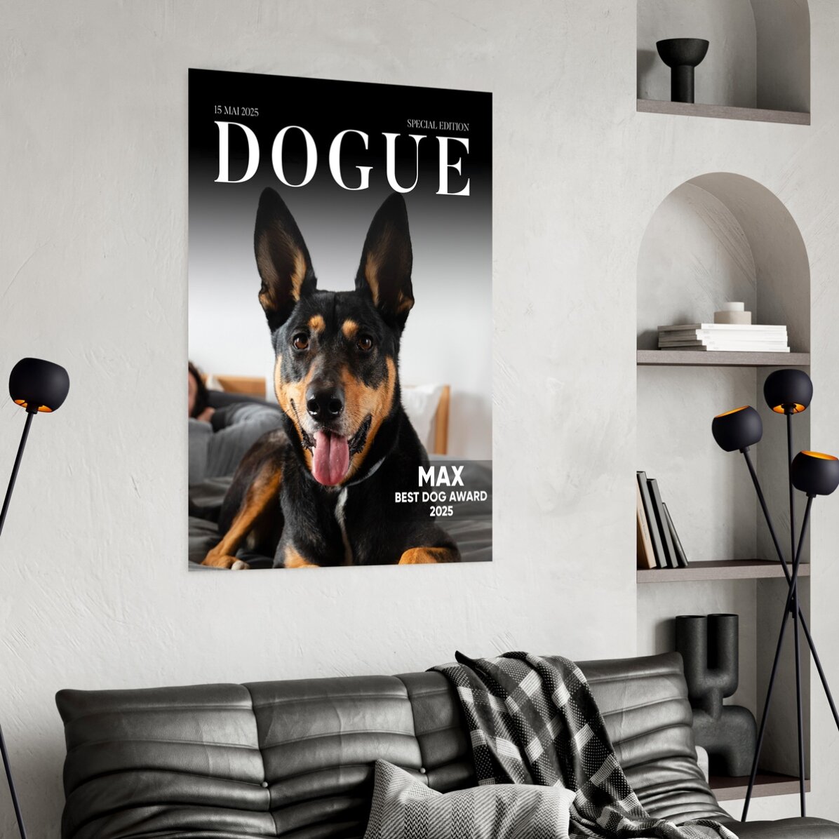Personalised poster with photo and text - Dogue