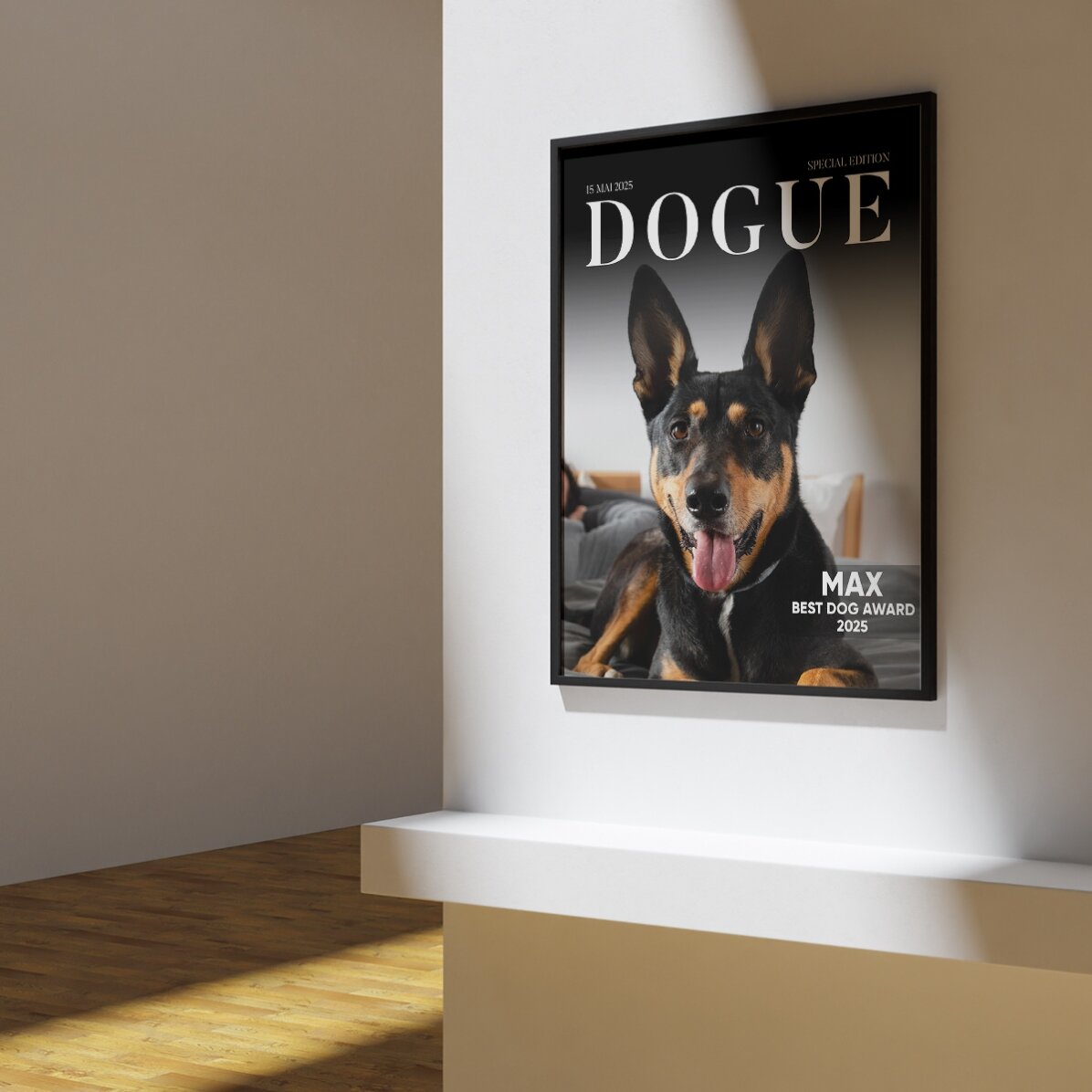 Personalised poster with photo and text - Dogue