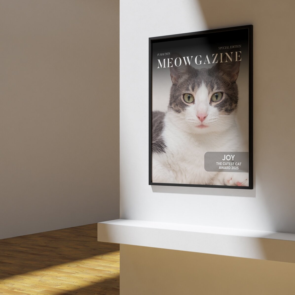Póster personalizado con foto y texto - Meowgazine