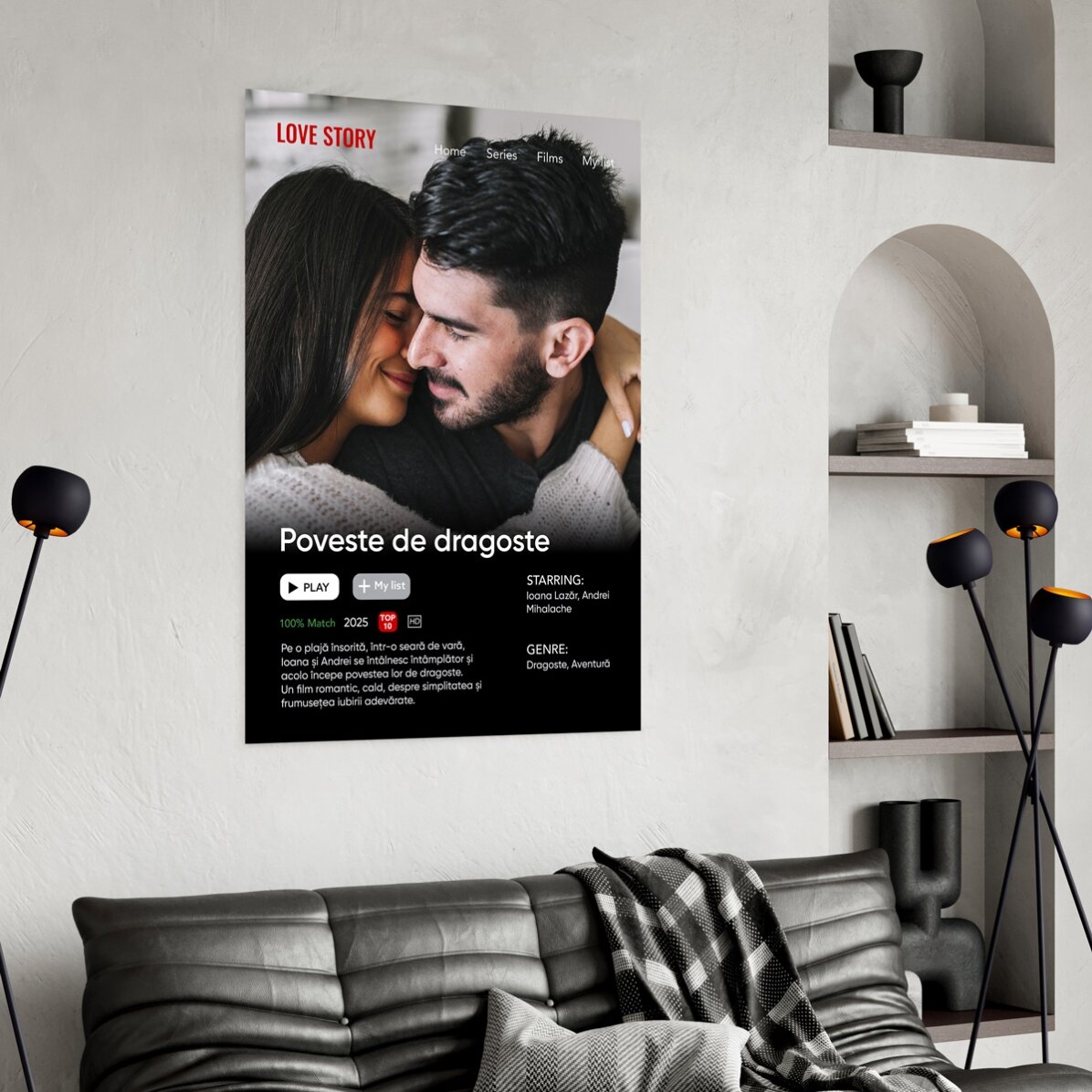 Póster personalizado con foto y texto - Película
