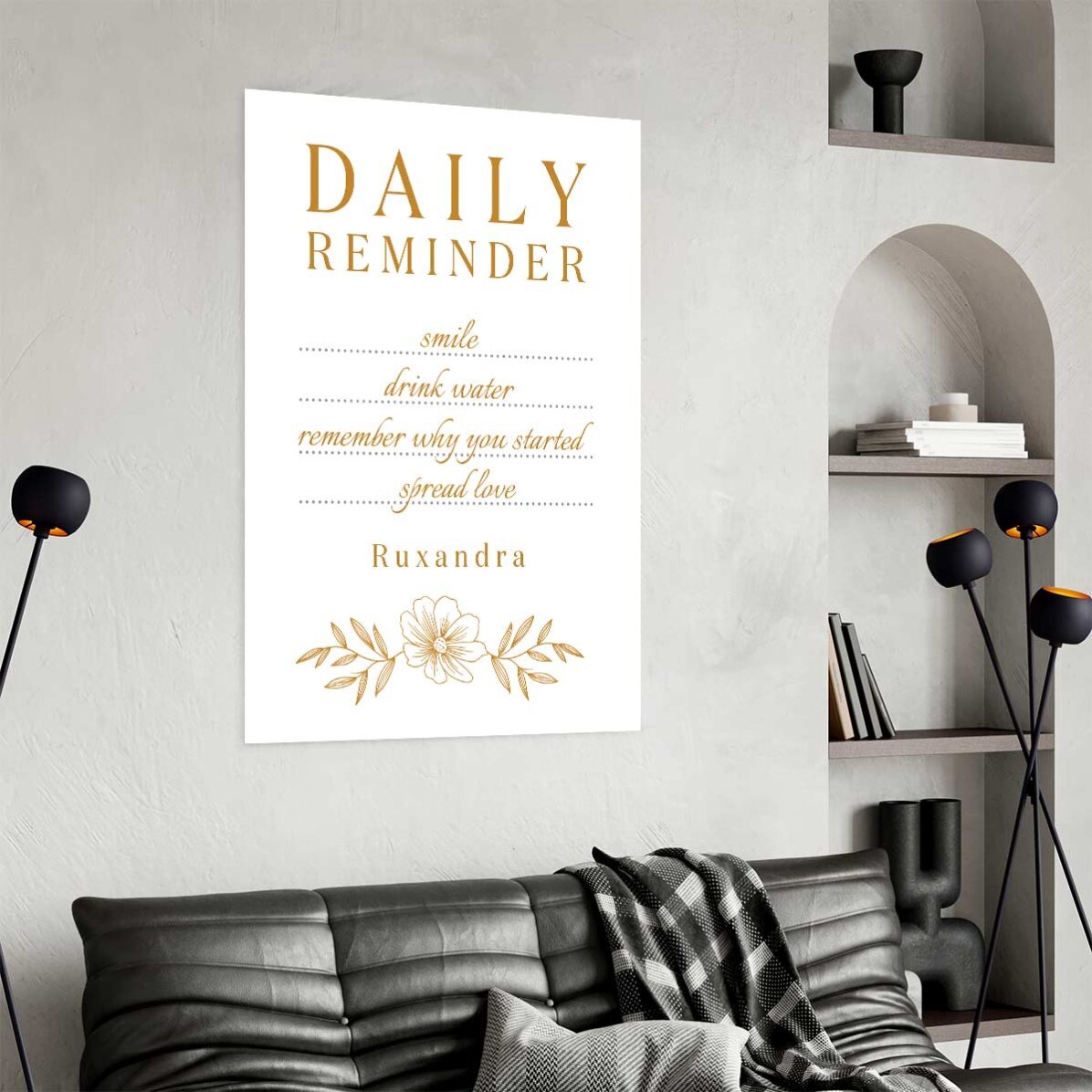 Póster personalizado con texto - Recordatorio diario