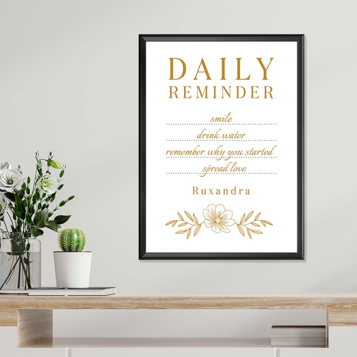 Póster personalizado con texto - Recordatorio diario