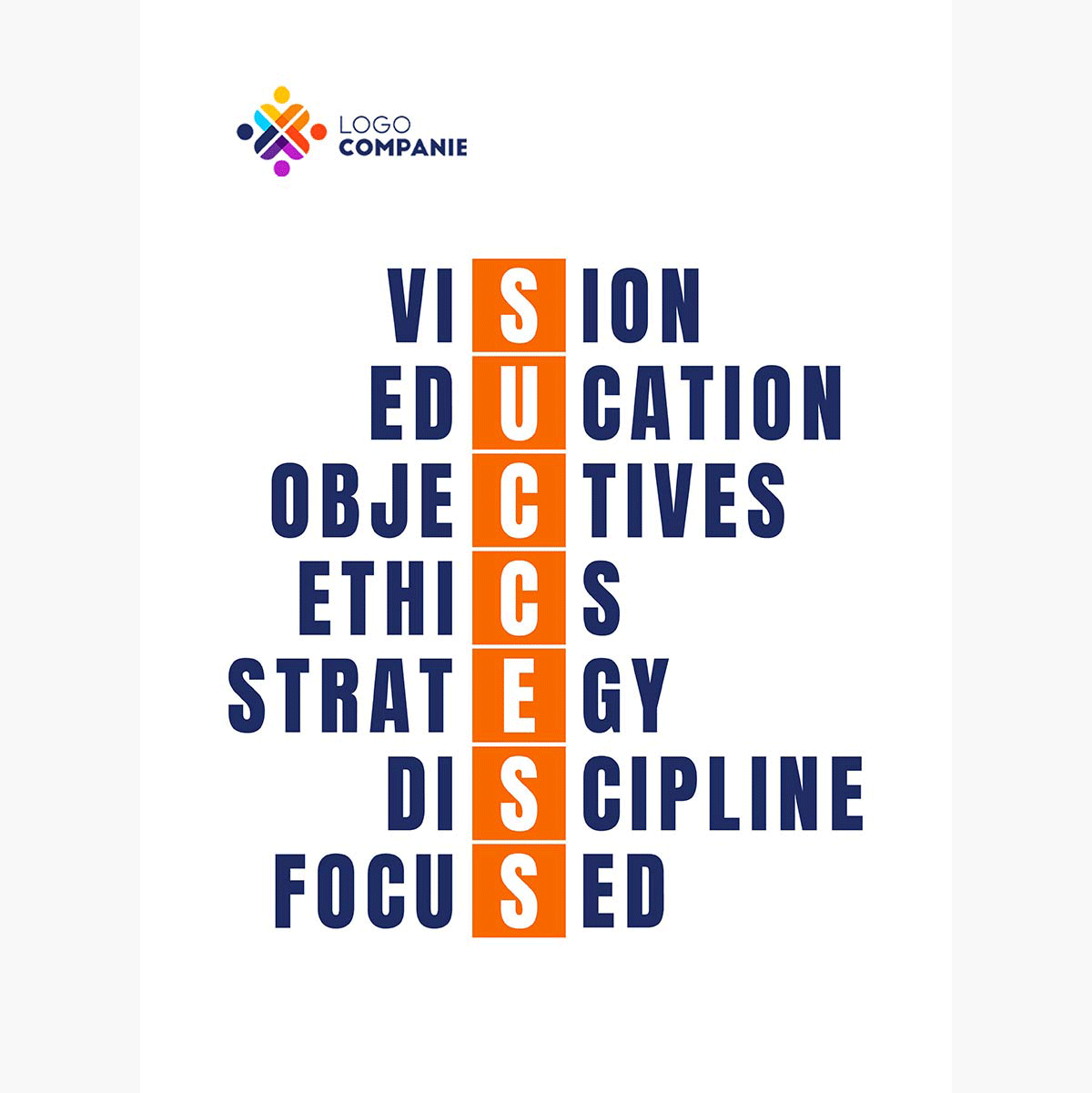 Póster personalizado con texto y logotipo - Success
