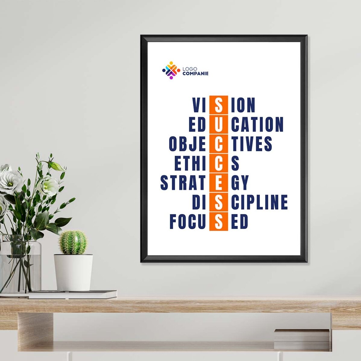 Póster personalizado con texto y logotipo - Success