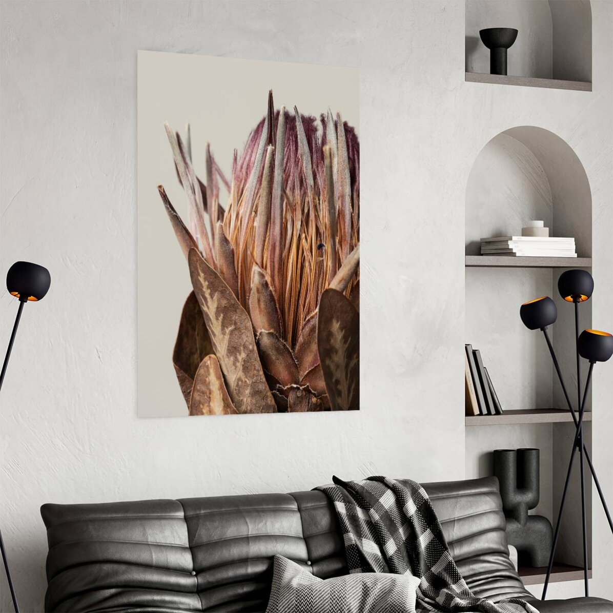Pink protea poster