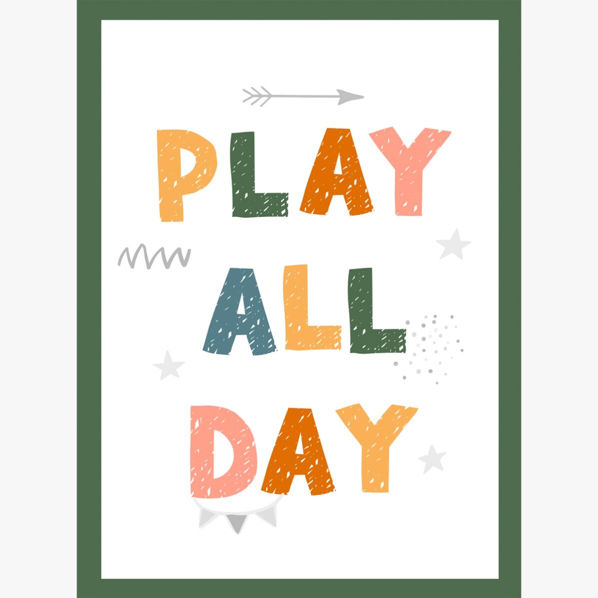 Cartel «Play All Day»