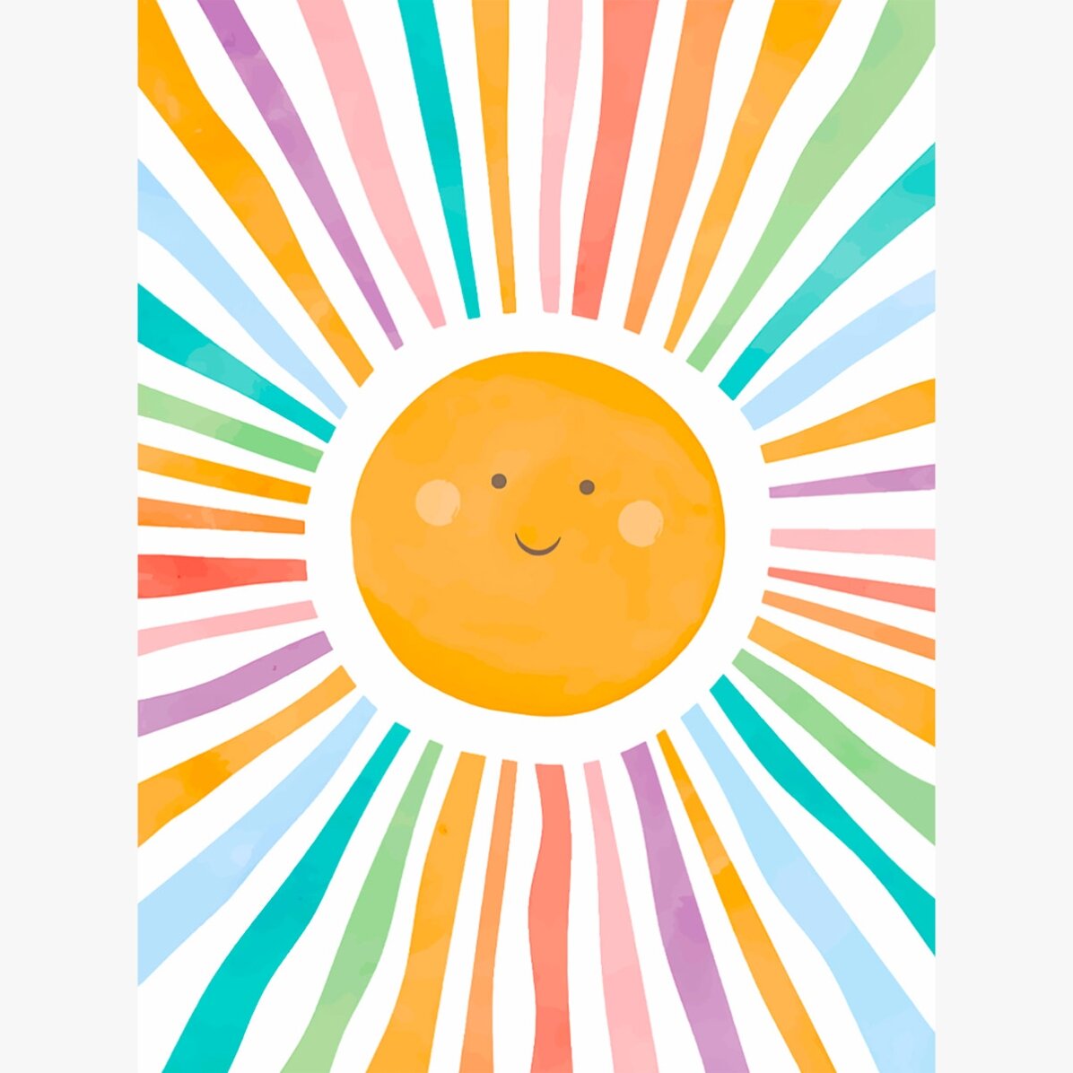Póster «Sol de colores»