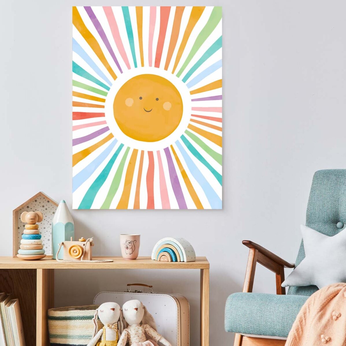 Póster «Sol de colores»