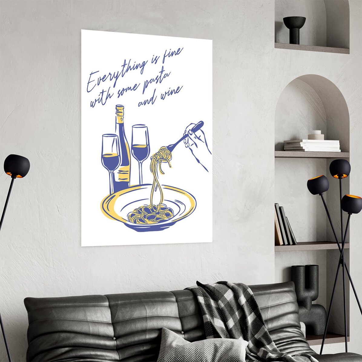 Some Pasta & Wine Poster
