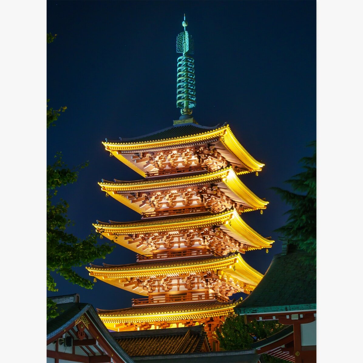 Póster de un templo japonés
