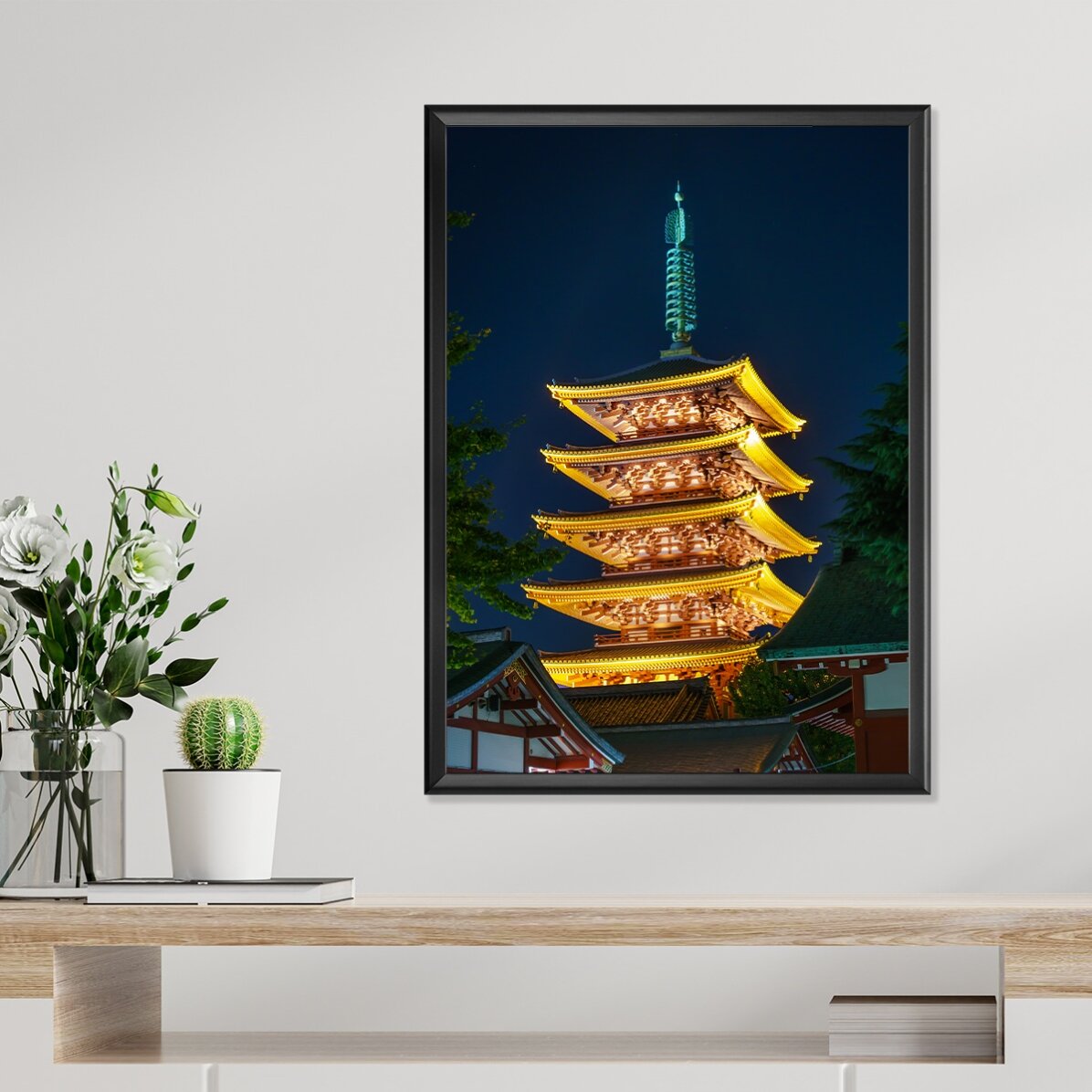 Póster de un templo japonés